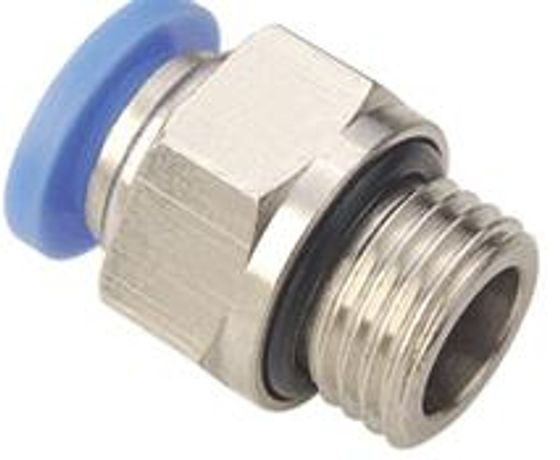 Pneuflex - Model 4mm to BSPP 1/8 - Thread Male Straight One Touch Tube Fittings