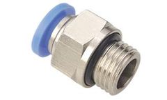 Pneuflex - Model 4mm Tube to BSPP 1/4 - Thread Male Connector