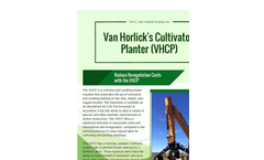 Van Horlick - Model VHCP - Cultivator Planter - Brochure