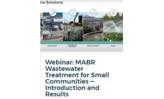 Webinar: MABR Wastewater Treatment for Small Communities — Introduction and Results