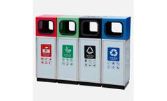 Gomate - Model GMT-404 - Four compartment decorative Recycling Bins