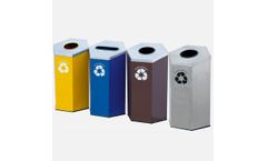 Gomate - Model GMT-401 - Four Compartment Stainless Steel Dustbin
