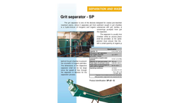 Model SP - Grit Separators Brochure