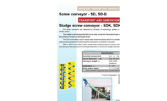 Model SDK & SDK-B - Sludge Screw Conveyors Brochure