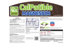 CHB CalPatible - Model Mg 6% - Liquid Calcium Minerals Fertilizers Brochure