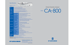 Furuno - Model CA-800 - Clinical Chemistry Analyzer  Brochure