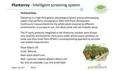 Plantarray - Physiological Phenotyping Screening System Brochure