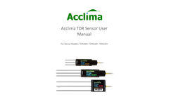 Acclima - Models TDR305H, TDR310H and TDR315H - TDR Sensor - User Manual
