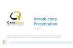 CanaQuest Medical - Introductory Presentation Q4 2022