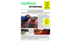 RiteSpeed - Automatic Belt Slip Monitor - Brochure