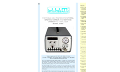 J.U.M. - Model 3-900 - Portable Transportable Heated FID THC / Methane FID Analyzer  - Brochure