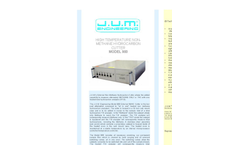 J.U.M. - Model 900 - High Temperature Non Methane Hydrocarbon Cutter - Brochure