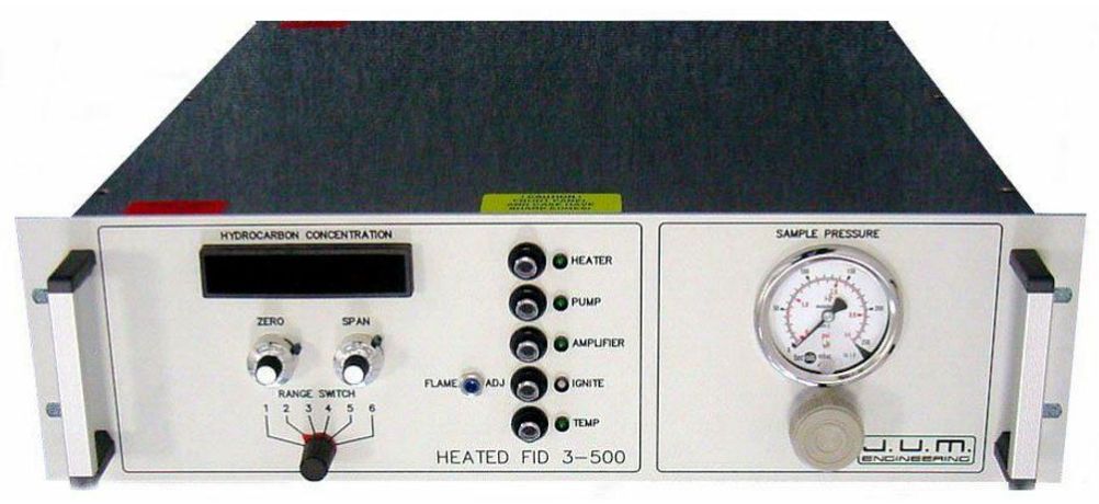 J.U.M. - Model 3-500 - Low Cost Heated Total Hydrocarbon FID Analyzer