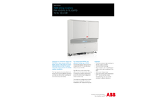 Model ABB PVI12,5-TLOUTD - On-Grid Inverter  Brochure