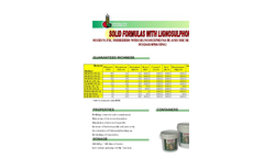 Solid Formulas with Lignosulphonate - Datasheet