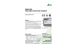 SINEAX - Model G536 - Phase Angle or Power Factor Transducer - Datasheet