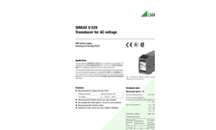 SINEAX - Model U539 - Transducer for AC Voltage - Datasheet