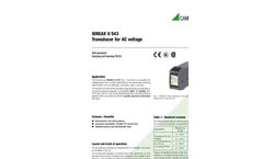 SINEAX - Model U543 - Transducer for AC Voltage - Datasheet