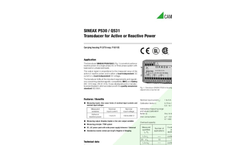 SINEAX - Model P530 - Transducer for Active or Reactive Powers - Datasheet