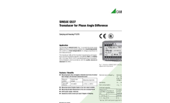 SINEAX - Model G537 - Transducer for Phase Angle Difference - Data Sheet