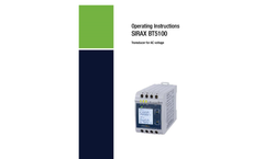 SIRAX - Model BT5100 - Transducer for AC Voltage - Operating Instructions