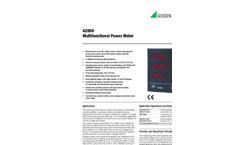 A2000 Multifunctional Power Meter - Technical Data