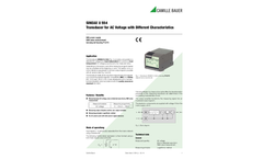 SINEAX - Model U554 - Transducer for AC Voltage with Different Characteristics - Datasheet