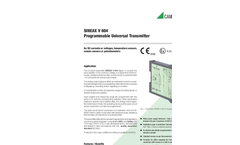 SINEAX V604 Programmable Universal Transmitter - Data Sheet