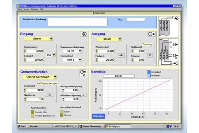 Version V1.11 - TV800plus Software for the Isolating Amplifier