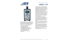 AMI - Model 111B - Portable Percent Oxygen Analyzers - Datasheet