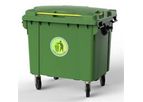 Model XDL-800A-1 - Plastic Outdoor Four Wheels Dome Lid Garbage Container (800L)