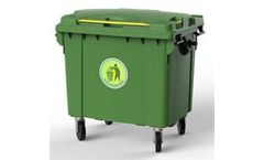 Model XDL-800A-1 - Plastic Outdoor Four Wheels Dome Lid Garbage Container (800L)