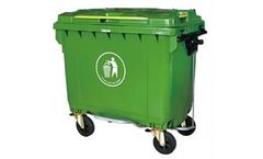 Model XDL-660B-3 - Plastic Outdoor Four Wheels Flat Lid Garbage Container (660L)