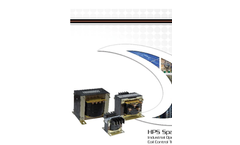HPS Spartan - Industrial Open Core & Coil Control Transformer - Brochure