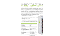 Simpliphi - Model PHI - High Performance High-Voltage Batteries Brochure