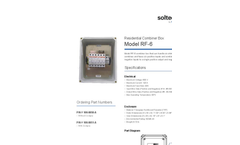 Soltection - Model RF-6 - Residential Combiner Box Brochure
