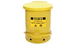 Koudx - Model 6/10/14/21 Gal - Oily Waste Can (Yellow)