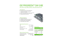 IDE Progreen - Model SW-S 800 - SWRO Chemical-Free Desalination Plant Datasheet