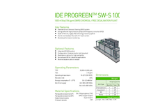 IDE Progreen - Model SW-S 1000 - SWRO Chemical-Free Desalination Plant Datasheet