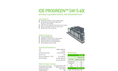 IDE Progreen - Model SW-S 600 - SWRO Chemical-Free Desalination Plant Datasheet