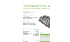 IDE Progreen - Model SW-M 1200 - SWRO Chemical-Free Desalination Plant Datasheet