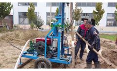 HF260D Diesel Engine Hydraulic Drilling Rig with Integrated Centrifugal Mud Pump - Video
