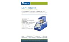 Stanhope Seta - Model PM-93 35000-0 - Pensky-Martens Flash Point Tester - Brochure