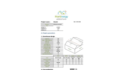 Hortinergy - Energy Efficient Greenhouses Online Software Suite Typical Report Brochure