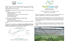 Hortinergy - Energy Efficient Greenhouses Online Software Suite Technical Sheet