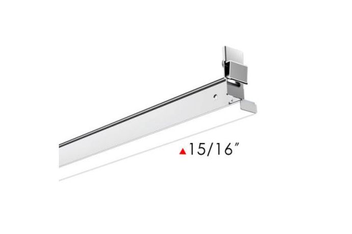 OKT - Model TB2-DM-XXU, TB4-DM-XXU - Milky Diffusing T-Grid LED Linear Light, 15/16 Inch