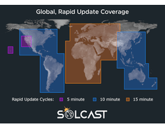 Global coverage of live and forecast solar radiation data