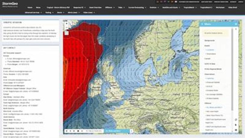 StormGeo - Offshore Wind Metocean Web Portal Weather Tool