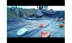 Shrimp pond liner in Sri Lanka Video
