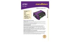 dataTaker - Model 81 - Data Loggers Brochure